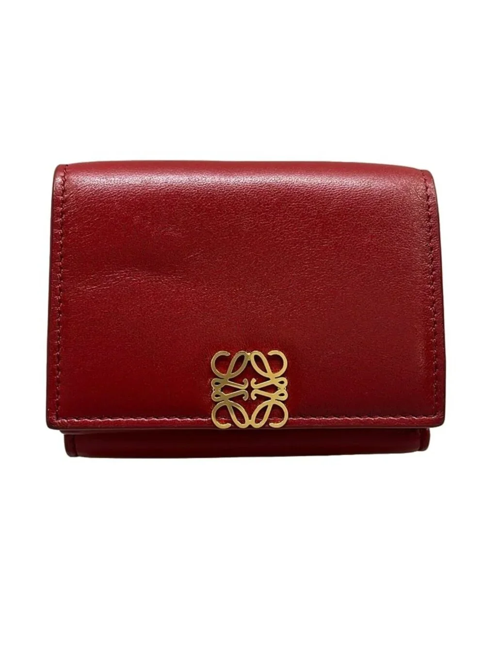 Loewe Bordeaux Leather Wallet